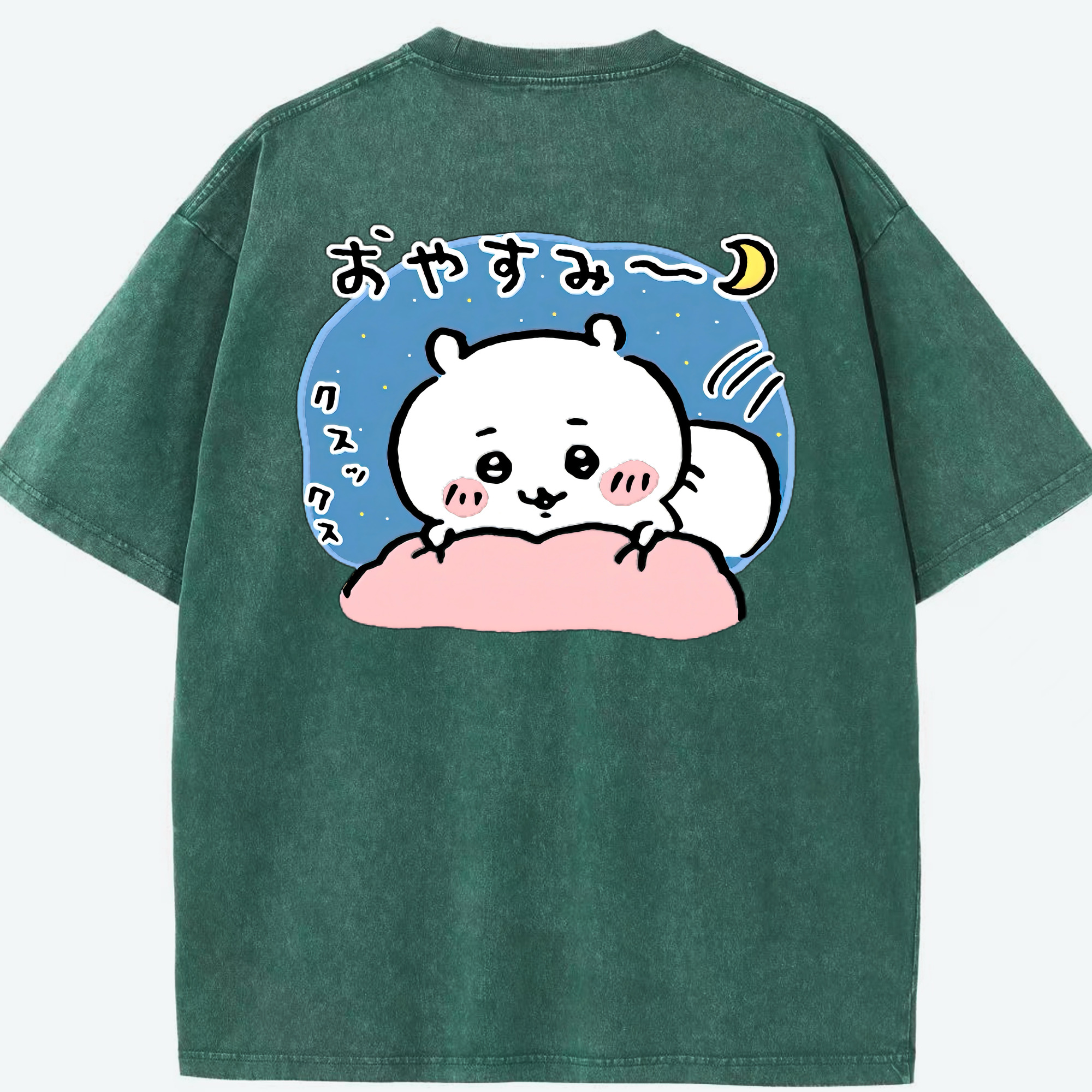 （画像用） ちいかわ ちいかわ Chii-kawa chiikawa 綿100% ヴィンテージ風 半袖Tシャツ（背面プリント）